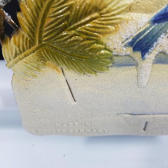 Vintage Merry Christmas Happy New Year German Alps Die Cut Embossed Sign Wall - Picture 4 of 7